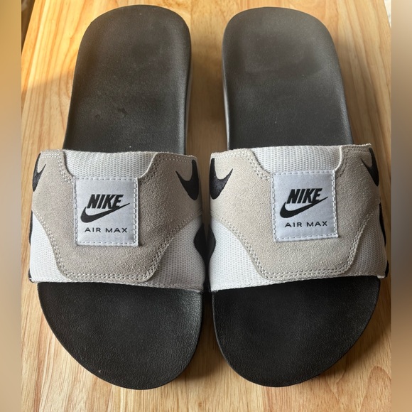 Nike Air Max 1 Slides - Men’s Size 12 - Black/Grey/White - Excellent Condition - Picture 1 of 7